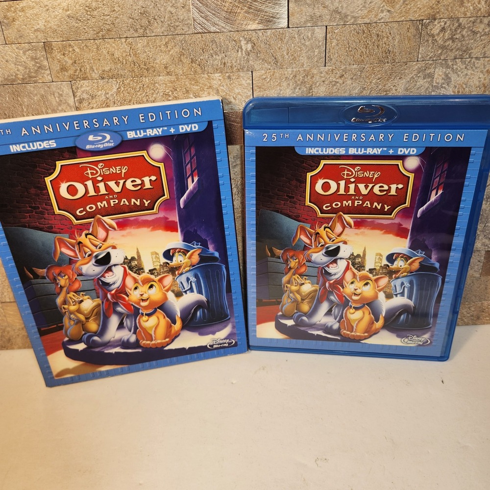 Disney Oliver and Company 25th Anniversary Edition Blu-ray DVD Slipcover 2013
